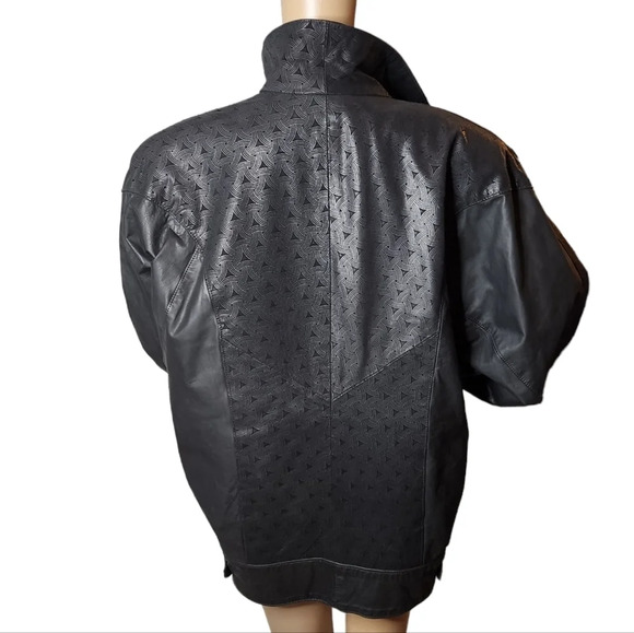Gino Di Giorgio Leather Black Jacket. large. Vintage - Picture 8 of 16